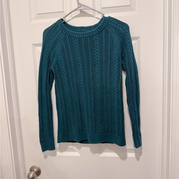 Lands End Teal Knit Sweater Size XS 2-4. - Picture 1 of 5